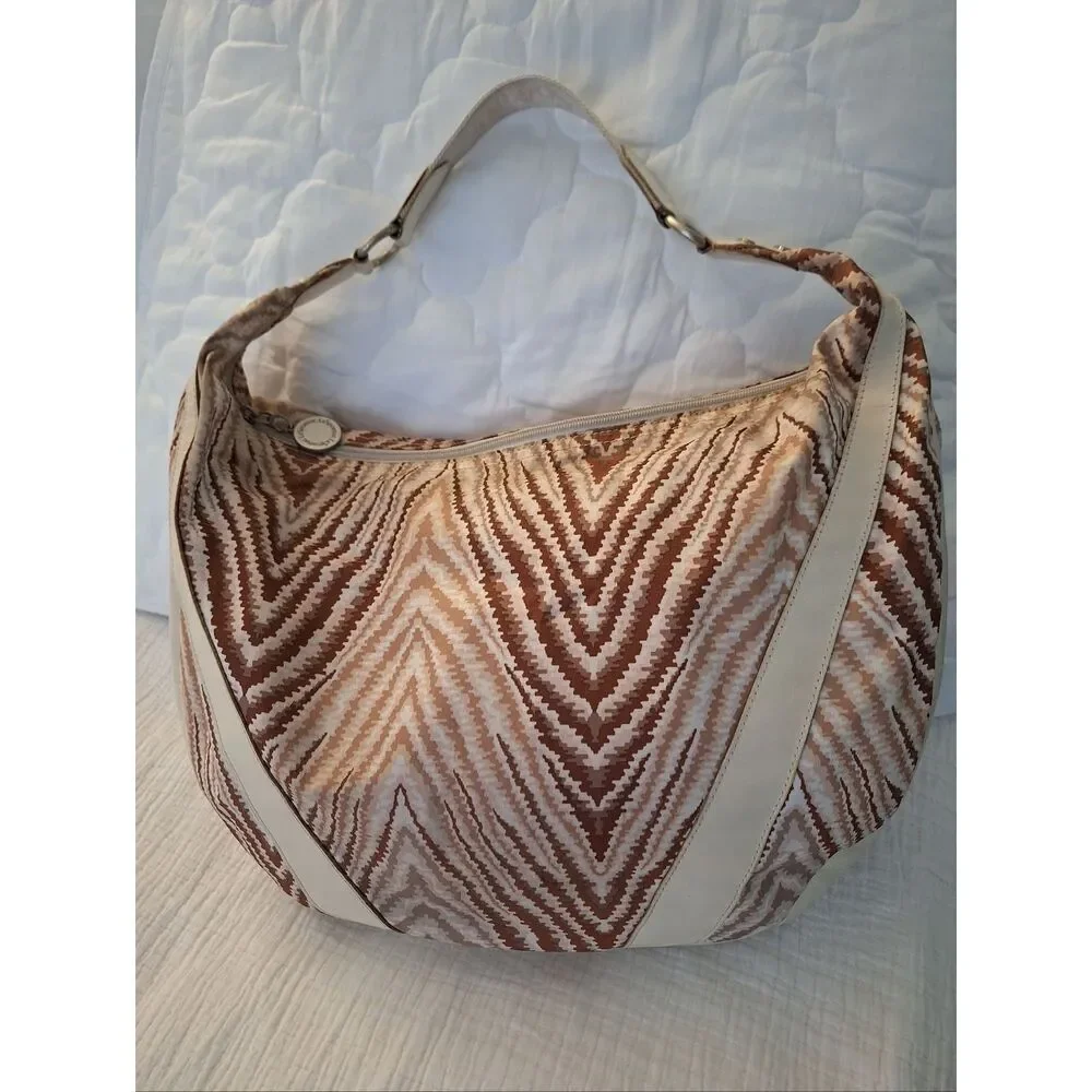 The Sports Sac Hobo Abstract Animal Print Tan Camel
